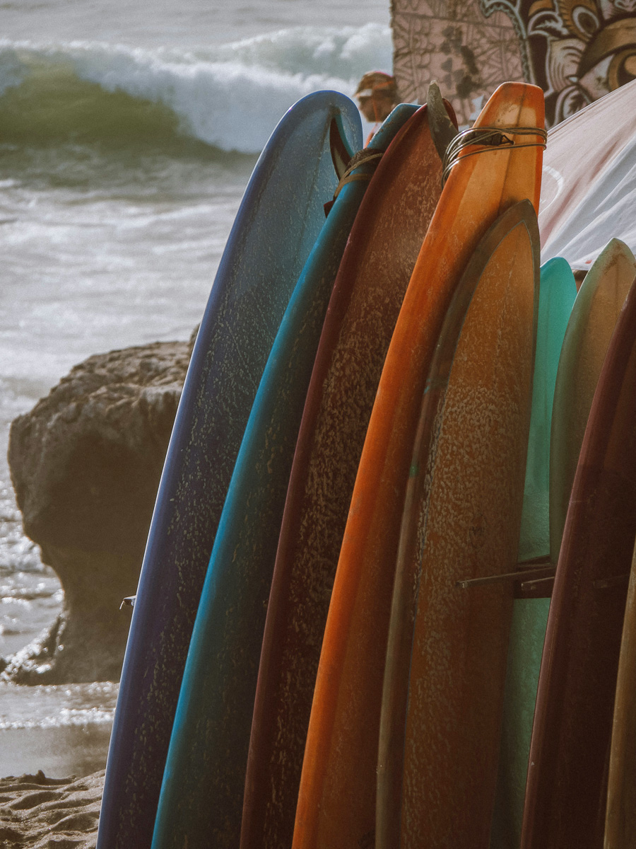 Surf lessons at the beach bali longboard