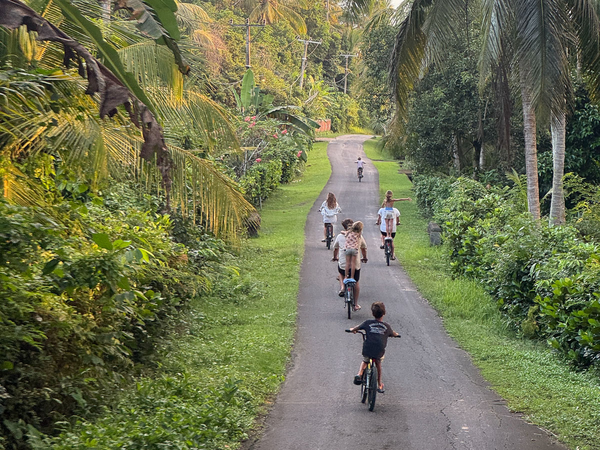 Bicycle tour at the village